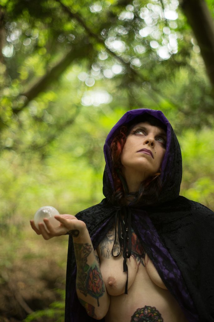 witch Ginni Fier nude in the forest by Deneot Foto